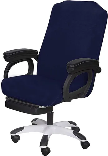 Vista 22 de SARAFLORA - Funda para silla de oficina - Grande, color negro - Funda extraíble para computadora con cremallera, universal, giratoria