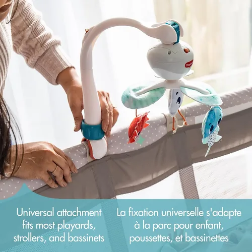 Vista 3 de Tiny Love Móvil de bebé para cuna, Móvil portátil 3-en-1, Tesoro El Océano