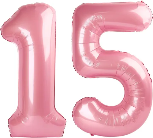 Vista 407 de Globos con números de 40 pulgadas, color negro, para decoraciones de cumpleaños de 10 a 100 años Jumbo 40In & Vibrant Color, With Hanging Holes
