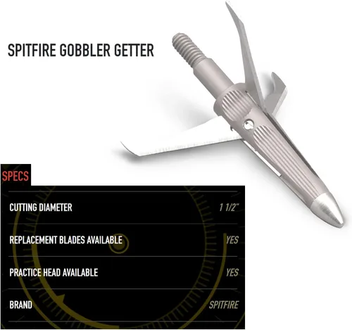 Vista 6 de New Archery Products NAP Spitfire 85 - Cuchillas de práctica de 3 cuchillas