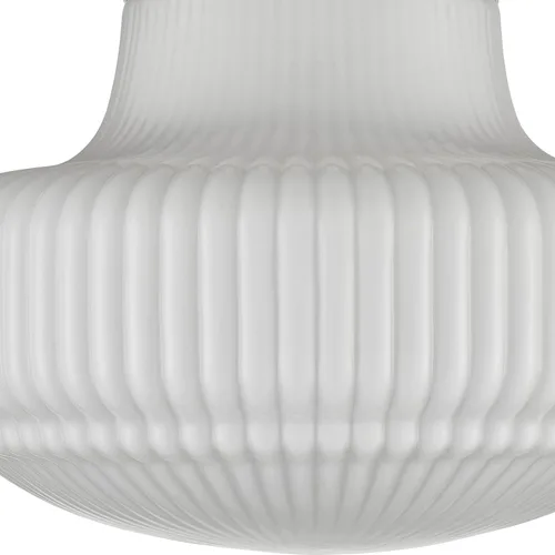 Vista 2 de CLAXY - Lámpara de techo moderna dorada con pantalla acanalada semiempotrada Dimmable E26 Based, Indoor Light, Ribbed Milk Glass Lampshade Light