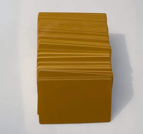Vista 4 de 25 piezas en blanco oro sublimación metal tarjeta de nombre grueso 0.013 in 3.4 x 2.1 pulgadas impresión tarjeta de visita uso sublimación tinta