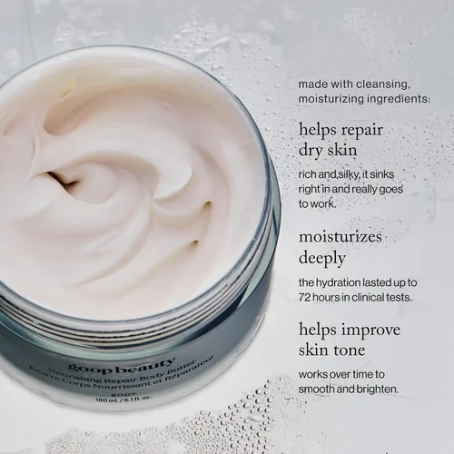 Vista 2 de goop Beauty Body Butter Loción para piel seca Mantequillas nutritivas y extractos botánicos Crema hidratante y reafirmante 6.1 onzas líquidas