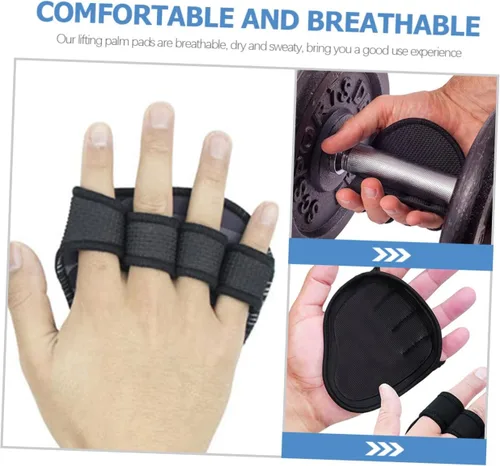 Vista 2 de 1 par de guantes de gimnasio para hombre, guantes de gimnasio para hombres, guantes de entrenamiento para levantamiento de pesas, almohadilla