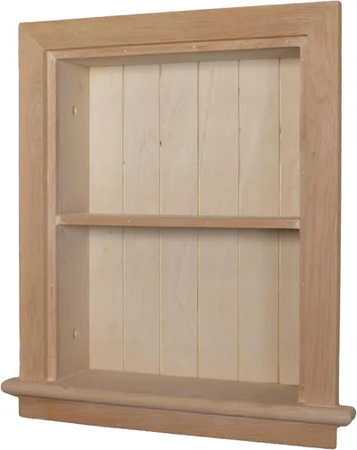 Vista 9 de Aiden - Botiquín de repuesto de pared empotrada de 14 x 18 pulgadas, inserto de gabinete de baño en la pared estante/estantes, fabricado en América