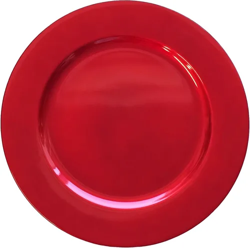 Vista 9 de Platos Base Blancos Antiguos de 13", Plato Base Redondo para Platos de Cena, Platos Base Estilo Granja, Platos Base Rústicos para Fiestas, Cenas