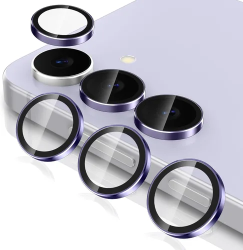 Vista 152 de Casetego Protector de lente de cámara para Galaxy Z Fold 8, [Diseño de purpurina mejorado], [Fuerte adherencia], lente de vidrio templado 9H negro