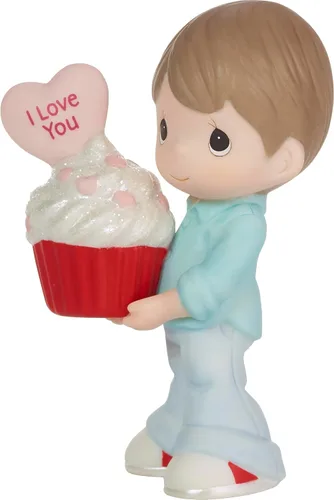 Vista 3 de Precious Moments Figura del día de San Valentín Figura de porcelana You Bake Me Happy Brunette Regalo y decoración del día de San Valentín