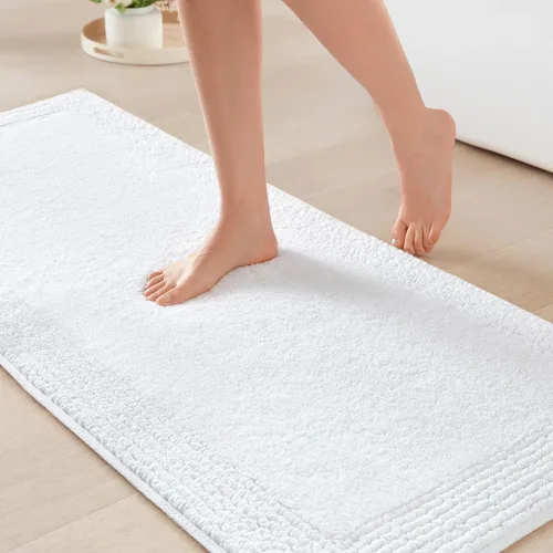 Vista 13 de Madison Park Splendor - Alfombra de baño reversible 100% algodón con mechones - 3000 GSM calidad hotelera lujosa felpa de pelo medio alfombrilla