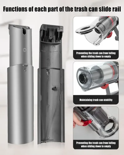 Vista 4 de Cyclone Baffle Bin Runner se adapta a Dyson V10 V11 SV12 SV14 Cubo de polvo para aspiradora con placa de soporte ciclón