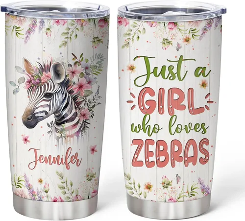 Vista 18 de Hyturtle Regalos personalizados para los amantes de los osos – Just A Girl Who Loves Bears - Vaso de acero inoxidable con nombre personalizado de 20