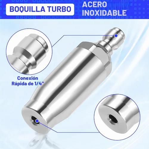 Vista 5 de RIDGE WASHER Boquilla turbo para lavadora a presión, cambio rápido 6 en 1
