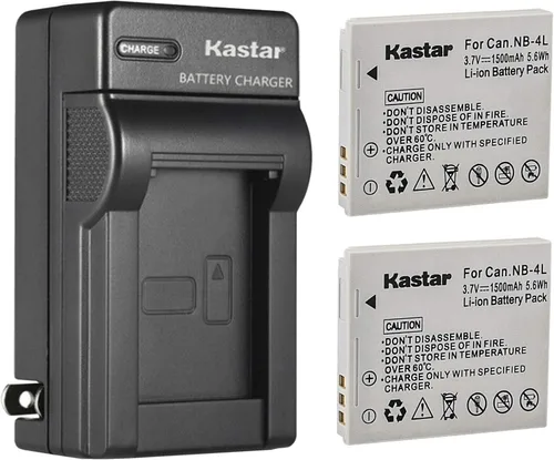 Vista 5 de Kastar Cargador de batería de pared AC para Canon PowerShot ELPH 300 HS, PowerShot ELPH 310 HS, PowerShot ELPH 330 HS, VIXIA Mini, IXY Digital 10