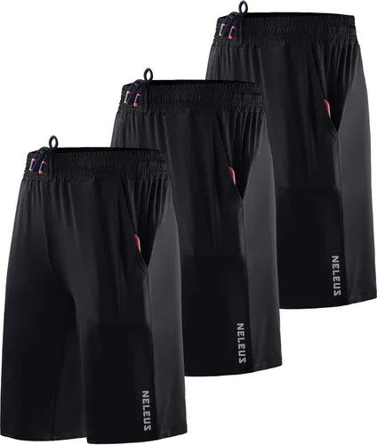 Vista 23 de NELEUS Pantalones cortos de correr ligeros para mujer, pantalones cortos atléticos de entrenamiento para yoga con bolsillo