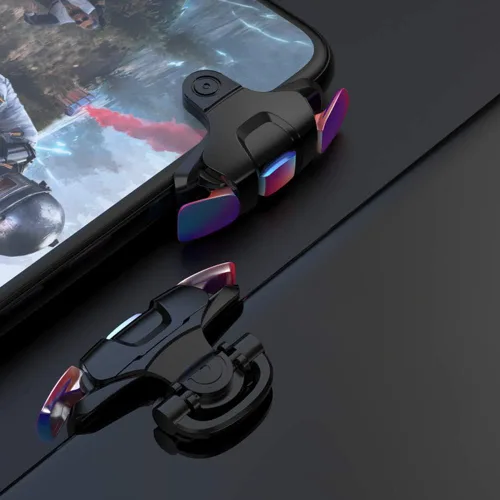 Vista 6 de Newseego for Mobile Game Controller Trigger, [Upgraded Version] Mobile Controllers Colorful Trigger Sensitive Shoot and Aim Button for Rules of