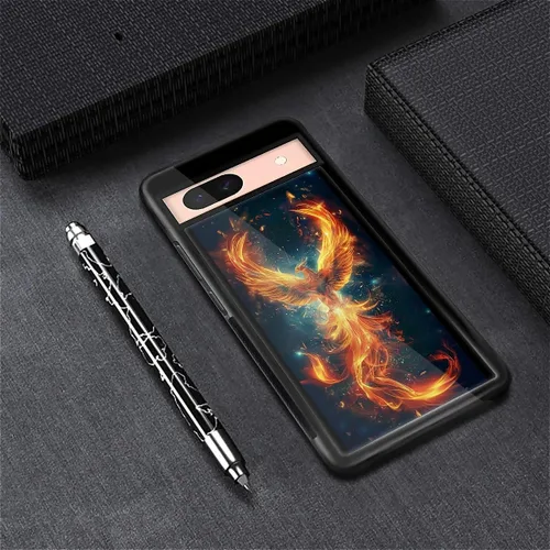 Vista 685 de Compatible con Google Pixel 4A 5G Mobile Case Creative Acrylic Panel trasero Silicona Protección Grip especialmente diseñado para Google Pixel 4A 5G