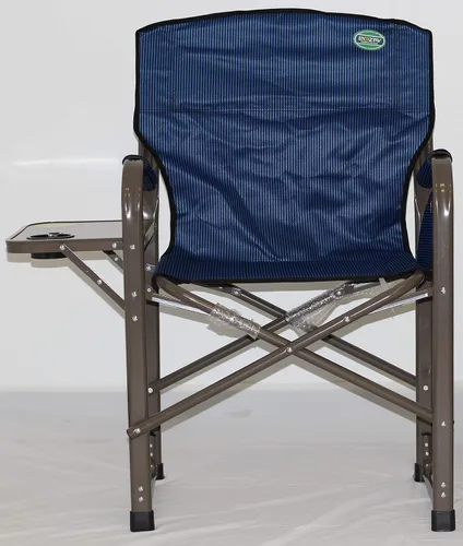 Vista 4 de EEZ RV Products Silla de director plegable de respaldo alto resistente con mesa auxiliar y bolsa de almacenamiento - (azul)