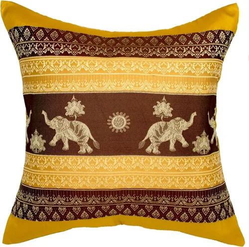 Vista 16 de Fundas de almohada decorativas de 16 x 16 pulgadas (15.7 x 15.7 in) con estampado de elefante y sol, funda de cojín para sofá, silla, cama, cierre