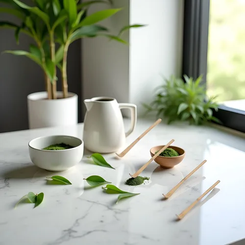 Vista 2 de 4 cucharadas de bambú de matcha, cuchara de bambú para matcha japonés, Chashaku, cuchara de té verde enganchada, utensilios de ceremonia de té