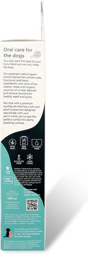 Vista 3 de RADIUS USDA Organic Dental Solutions - Kit de 2 unidades para cachorros, incluye 1 cepillo de dientes para perros y 1 pasta de dientes de 0.8 onzas
