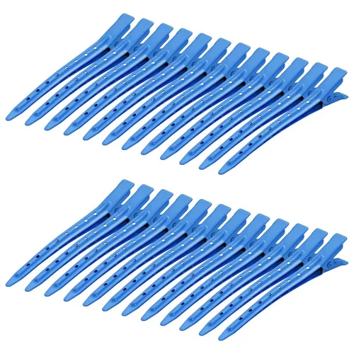 Vista 25 de 24 Paquetes de Pinzas Pico de Pato, Bantoye 2.75 Pulgadas Pinzas de Cocodrilo Rizadoras de Metal Antioxidante con Agujeros para Peinado del Cabello