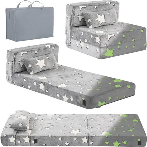 Vista 15 de Tiita Colchón de Piso Plegable para Sofá Cama para Niños, Colchoneta de Siesta de Piso Plegable Lavable para Niños Pequeños, Sofá Futón Plegable