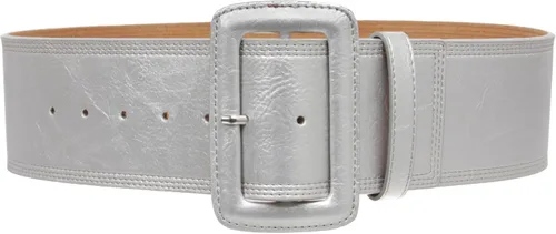 Vista 7 de Cinturón de cuero rectangular de punto de moda de cintura alta de 3 pulgadas de ancho para Negro