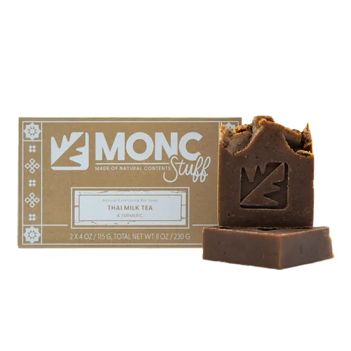 Vista 10 de Jabón en barra natural (tailandés americano y tamarindo) para hombres y mujeres, hecho a mano con aceite de coco orgánico, leche de arroz y más.