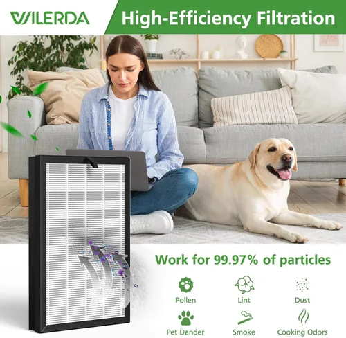 Vista 4 de Paquete de 2 filtros de repuesto H05, compatibles con HIMOX H05 Air Puri, filtro HEPA (no compatible con HIMOX H04)