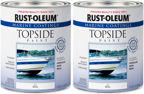 Vista 13 de Rust-Oleum 207005 Pintura para cubierta marina Marine Coatings, cuarto de galón, color gris acorazado