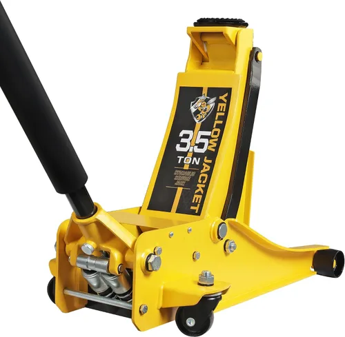 Vista 14 de YELLOW JACKET - Gato de piso de aluminio completo de 3 toneladas, ultra ligero, de bajo perfil, hidráulico, para auto de carreras con bombas duales