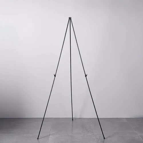 Vista 2 de Efavormart - Soporte de caballete de metal negro de 65 pulgadas, soporte de trípode plegable, perfecto para ceremonias de boda, decoraciones
