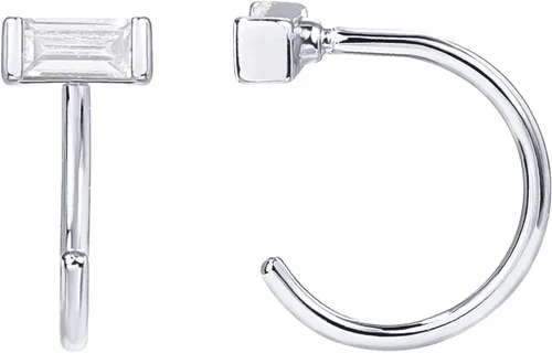Vista 18 de PAVOI - Aretes de media aro de plata esterlina 925 Pendiente hipoalergénico minimalista pequeño para cartílago