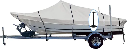 Vista 9 de NEXCOVER Soporte para cubierta de barco, paquete de 2 postes ajustables de ABS (12 pies a 54 pies), postes de cubierta de barco