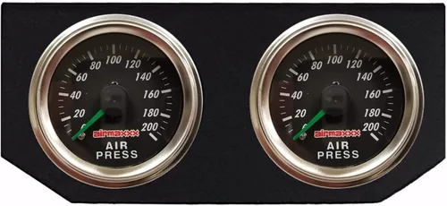 Vista 5 de 480 Black Air Ride Kit - Colector de 3/8 pulgadas, tanque y bolsas para 1964-72 A-Body Negro