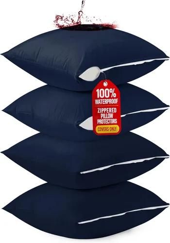 Vista 11 de Utopia Bedding - Fundas impermeables para almohadas (sin insertos de almohada) con cremallera europea (paquete de 2, blanco), fundas de almohada
