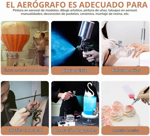 Vista 6 de Luxshiny Dispensador de olla de repuesto para aerógrafo, contenedor transparente, jarra para uñas, botella de aerógrafo para uñas, botellas