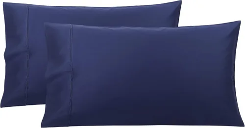 Vista 10 de PiccoCasa Fundas de almohada negras tamaño Queen, fundas de almohada suaves de 100% algodón con cierre de sobre, 20 x 30 pulgadas, fundas