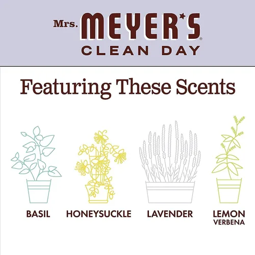 Vista 5 de Mrs. Meyer's - Vela perfumada de soja para aromaterapia, 35 horas de tiempo de combustión, hecha con cera de soja, lavanda, 7.2 onzas (paquete de 3)