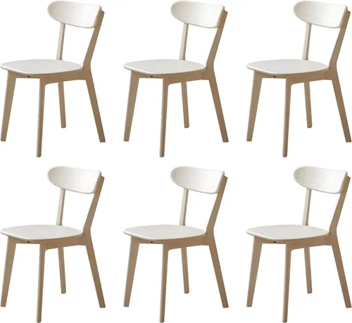 Vista 10 de Sillas de comedor 100% de madera maciza de roble - Sillas de cocina, silla de estudio de diseño moderno clásico para una vida elevada (Negro-1)