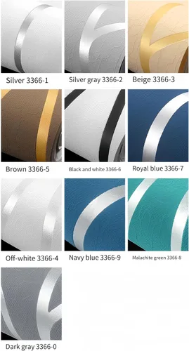Vista 5 de Papel pintado no tejido con patrón geométrico nórdico de líneas modernas, simple y elegante para sala de estar, fondo para televisión, decoración