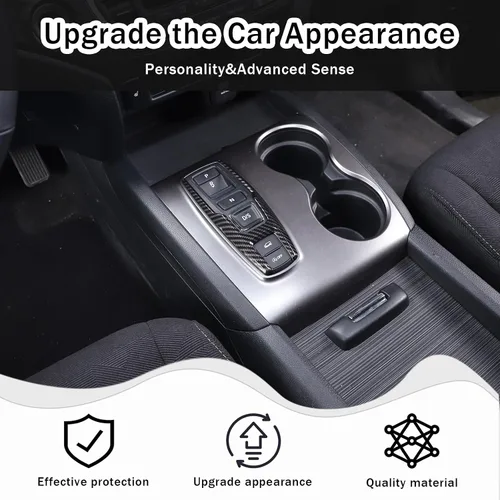 Vista 2 de Marco de Botón de Palanca de Cambios Trim para Honda Pilot 2016-2022/ Ridgeline 2020-2023/ Passport 2019-2023, Material ABS Cubierta del Panel