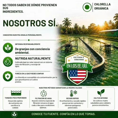 Vista 6 de Chlorella Cápsulas 3000 mg – Pared celular agrietada suplemento de algas verdes azules – La mejor limpieza natural de desintoxicación – Vitaminas