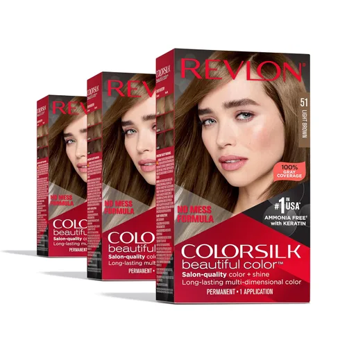 Vista 21 de Revlon ColorSilk Beautiful Color 41 marrón medio 1 ea (paquete de 5)
