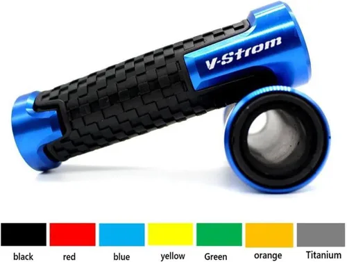 Vista 3 de Motorcycle Handlebar Grips for Suzuki DL650 DL1000 V-Strom DL 650 1000 VSTROM Motorcycle Accessories 7/8'' 22MM CNC Handlebar Grips Handle Grip Blue