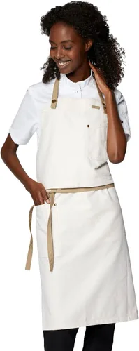 Vista 2 de Delantal de chef profesional para hombres con correa ajustable