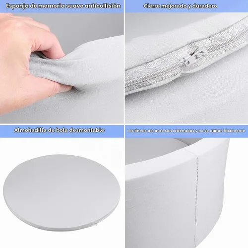 Vista 6 de TRENDBOX Piscina de pelotas de espuma para niños pequeños, 35x11 pulgadas, piscina de bolas suave para bebés con cubierta de terciopelo lavable
