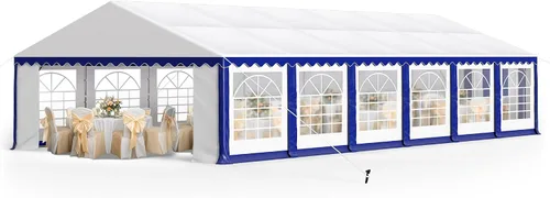 Vista 15 de MFSTUDIO - Carpa para fiesta de 13 x 26 pies, carpas para exteriores de alta resistencia con paredes laterales extraíbles, gran carpa de refugio