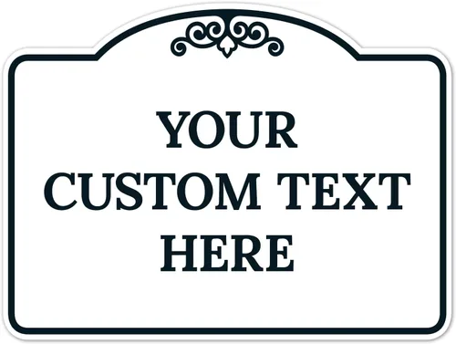Vista 49 de Letrero decorativo personalizado, letrero de metal personalizado para negocios, entrada, hogar, Airbnb, placa de puerta de oficina, fondo negro, 8 x