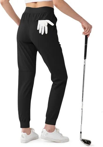 Vista 5 de Fitst4 - Pantalones deportivos de golf para mujer, absorben la humedad, con bolsillos laterales profundos para camping, viajes, caminar, uso diario